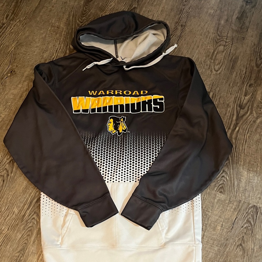 Warroad Warriors Black and White Hoodie XS